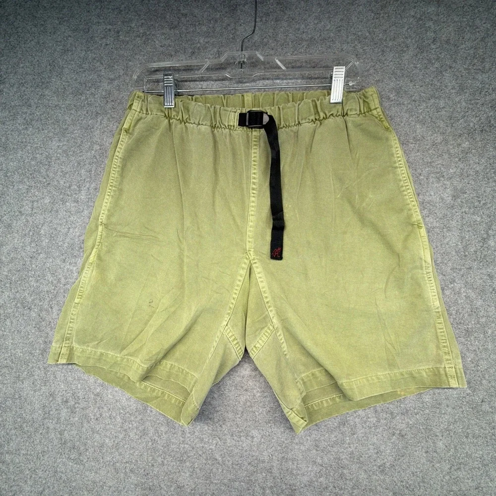 Vintage Gramicci Belted Shorts Green Cotton Mens Medium 90s